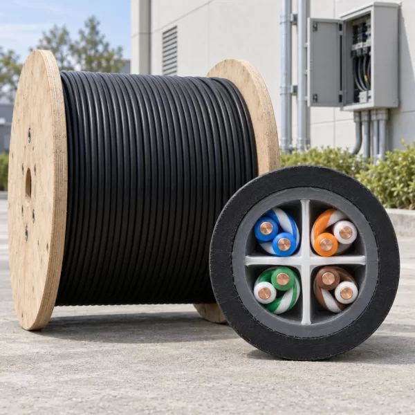 link-us-9156aout-cat6a-utp-outdoor-305m สายแลน LINK CAT6A UTP Outdoor รุ่น US-9156AOUT Double Jacket 305 เมตร