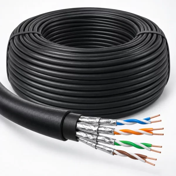 link-us-9256aout-cat6a-u-ftp-outdoor-305m สายแลน LINK CAT6A U/FTP Outdoor รุ่น US-9256AOUT เปลือกสองชั้น 305 เมตร