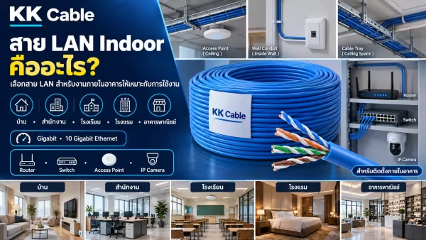 สาย LAN Indoor สำหรับเดินระบบภายในบ้าน สำนักงาน โรงเรียน โรงแรม และอาคารพาณิชย์