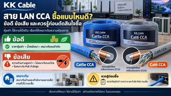 choose-cca-cable เปรียบเทียบสาย LAN CCA แบบ Cat5e และ Cat6 พร้อมข้อดี ข้อเสีย และข้อควรรู้ก่อนซื้อ