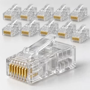 link-us-1002aa-cat6-clear-one-piece-rj45 หัว RJ45 LINK CAT6 สีใสแบบ 2 ชั้น รุ่น US-1002AA เข้าหัวแบบชิ้นเดียว