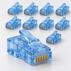 หัว RJ45 LINK CAT5e สีฟ้า รุ่น US-1051-4 จัดกลุ่มสายแลนให้ดูง่าย