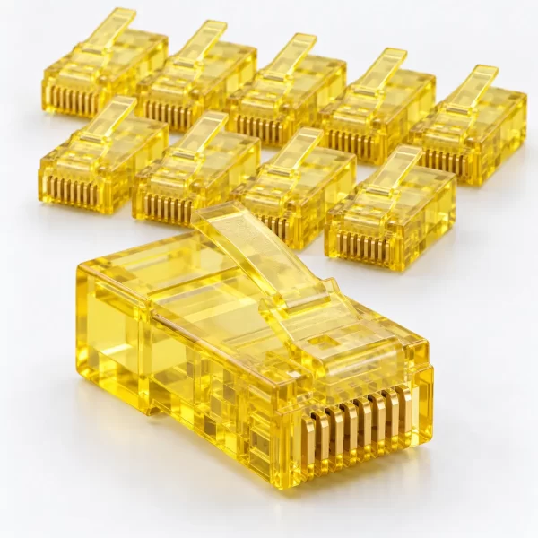 หัว RJ45 LINK CAT5e สีเหลือง รุ่น US-1051-5 แยกสายตามจุดใช้งาน