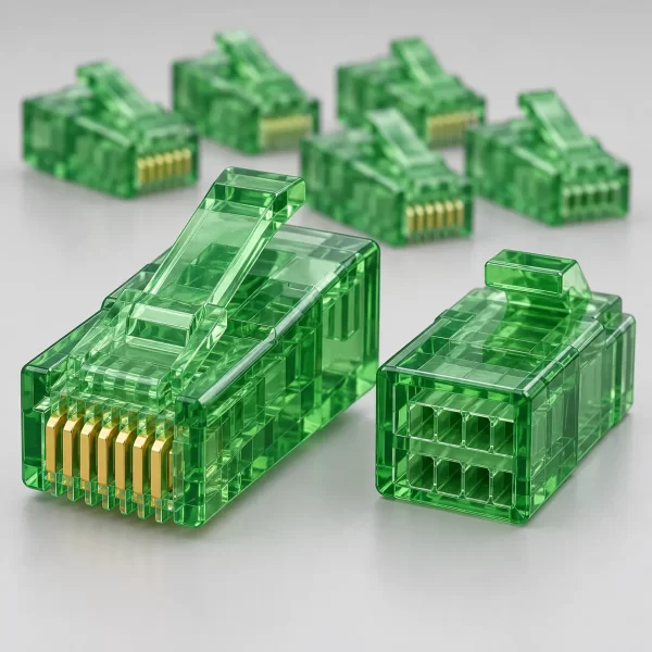 link-us-1062aa-3-cat6-green-two-level-rj45 หัว RJ45 LINK CAT6 แบบ 2 ชั้น สีเขียว รุ่น US-1062AA-3 สำหรับจัดกลุ่มสาย