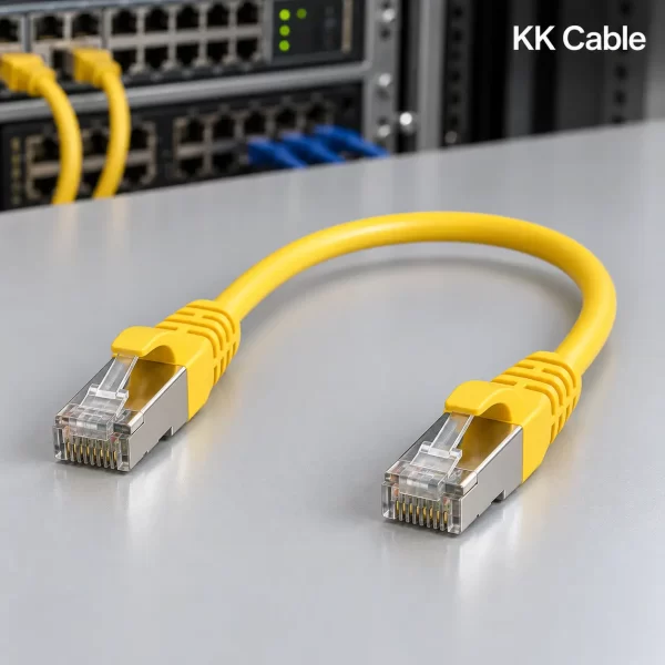สายแลนสำเร็จรูป LINK CAT8 S/FTP รุ่น US-5400SLZ-5 ยาว 0.5 เมตร LSZH สีเหลือง