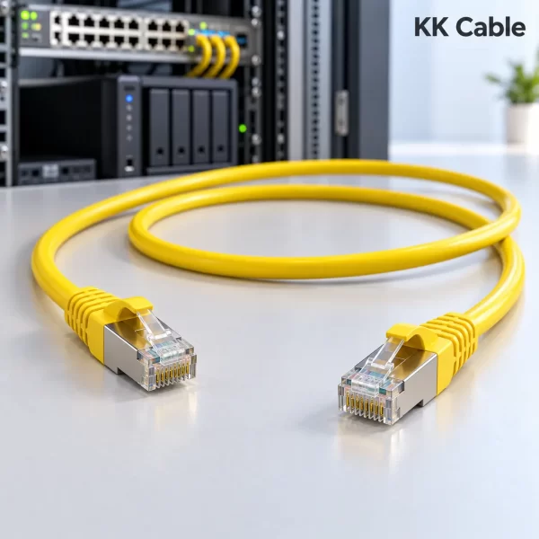 สายแลนสำเร็จรูป LINK CAT8 S/FTP รุ่น US-5402SLZ-5 ยาว 2 เมตร LSZH สีเหลือง
