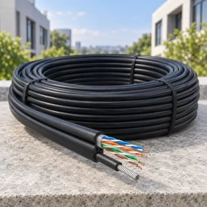 สายแลน LINK CAT5e Outdoor มีสลิง รุ่น US-9015M ยกกล่อง 305 เมตร