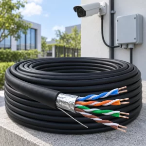 สายแลน LINK CAT5e Outdoor F/UTP รุ่น US-9035PE ยกกล่อง 305 เมตร