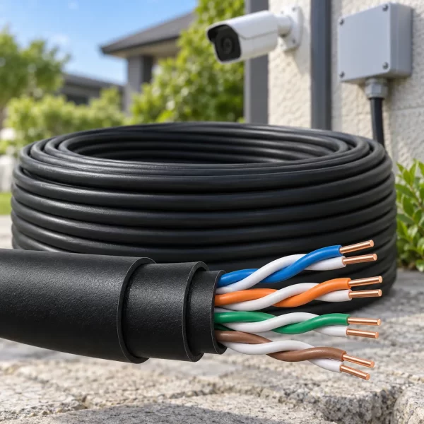 link-us-9045-cat5e-outdoor-100m สายแลน LINK CAT5e Outdoor รุ่น US-9045-1 กล่อง 100 เมตร