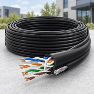 สายแลน LINK CAT6 Outdoor มีสลิง รุ่น US-9106MD ยกกล่อง 305 เมตร