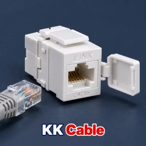 link-cat5e-slim-rj45-keystone-us-1005sc1-white แจ็ก RJ45 ตัวเมีย LINK CAT5e รุ่น US-1005SC1 แบบ Slim สีขาว พร้อมฝากันฝุ่นและข้อความ KK Cable