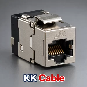 link-cat6-shielded-female-rj45-us-1014a แจ็ก RJ45 ตัวเมีย LINK CAT6 แบบชิลด์ รุ่น US-1014A New Advanced ตัวเรือนโลหะ พร้อมข้อความ KK Cable