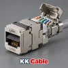 แจ็ก RJ45 ตัวเมีย LINK CAT6A แบบชิลด์ รุ่น US-1034TFAS Super Slim Tool Free พร้อม Auto Shutter และชุดเข้าสายด้านหลัง